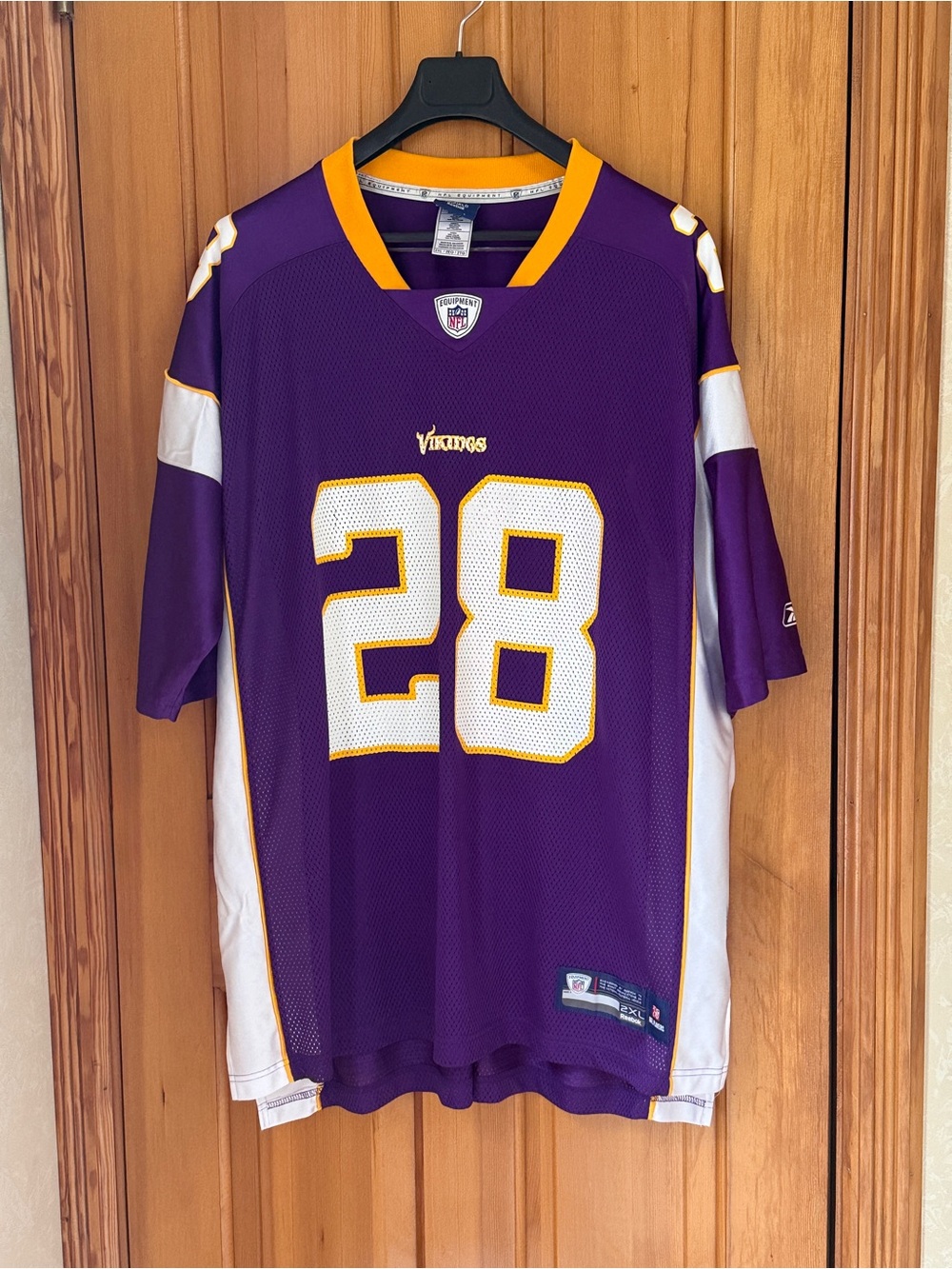 Reebok Purple White and Gold Minnesota Vikings #28 Jersey